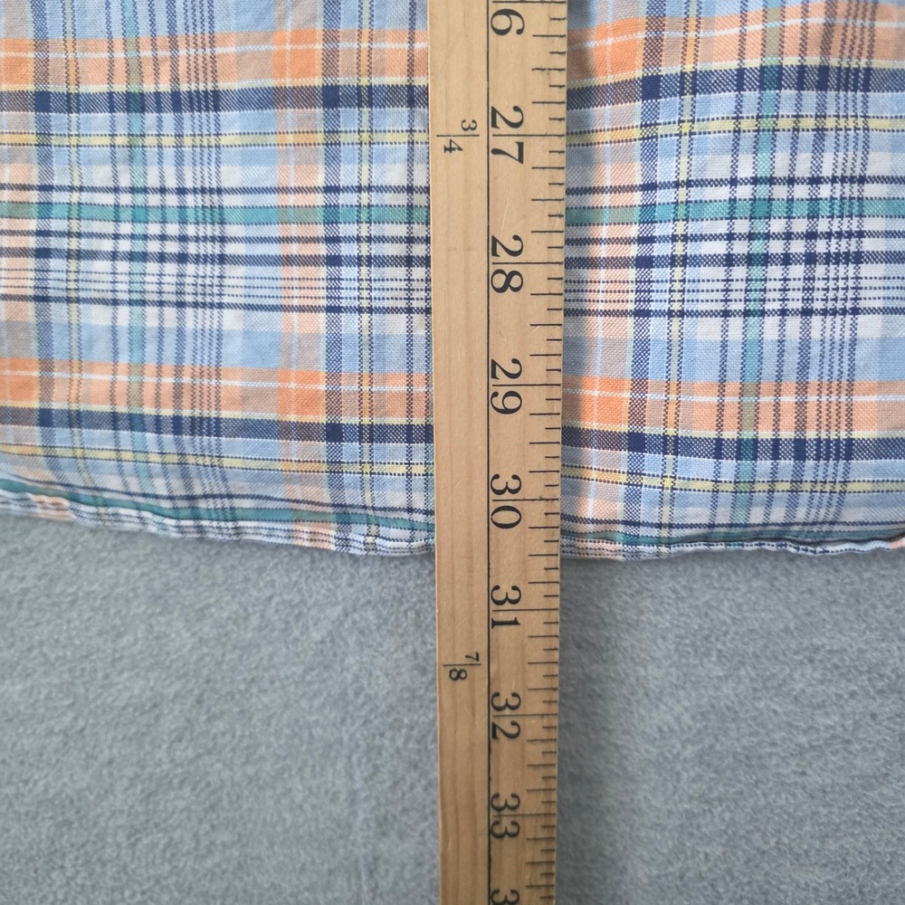 Ralph Lauren Mens XXL Blue Orange Plaid Cotton Button Down Long Sleeve Shirt - Picture 9 of 9